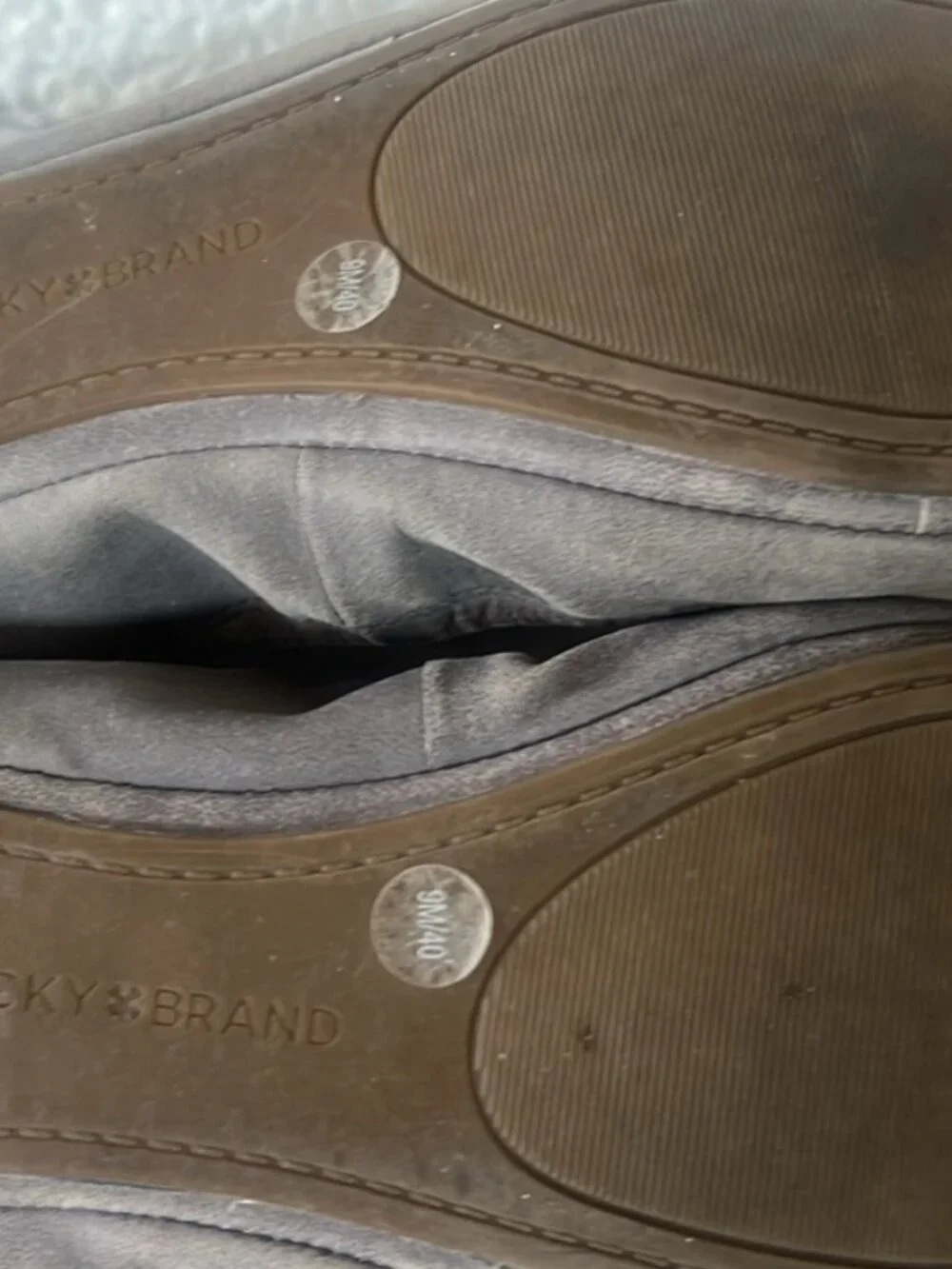 Lucky Brand Grey Ballet Flats - Size 9
